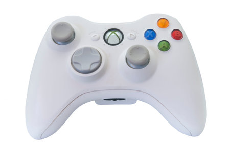Adelaide, Australia - January 30, 2015: A studio shot of a Microsoft Xbox 360 video game controller....