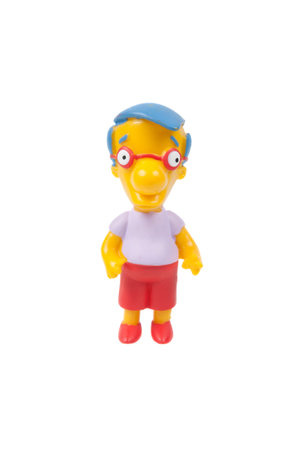Adelaide, Australia - August 04, 2015: A studio shot of a Milhouse Figurine from the animated series...