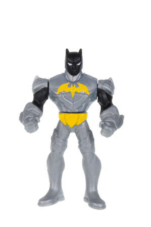 Adelaide, Australia - February 04, 2016: An isolated image of a Batman Figure from the DC Comics Batman Universe.Batman is one of DC Comics most popular superheros, spawning many movies, TV series and collectables.のeditorial素材