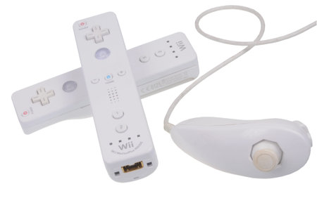 Adelaide, Australia - March 15, 2016: A studio shot of Nintendo Wii Controllers. A popular video...