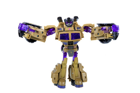 Adelaide, Australia - November 03, 2015: A studio shot of a Transformers Action Figure from the...
