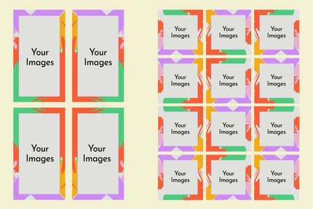 Colorful template design social media insta story postのイラスト素材