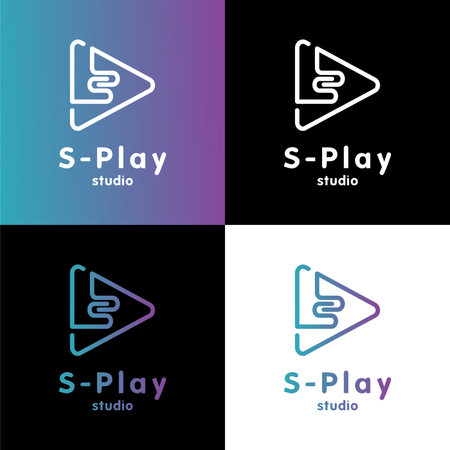 Logo letter S Play icon templateのイラスト素材