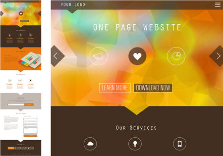 One Page Website Designのイラスト素材