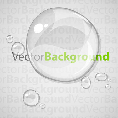 Abstract background with transparent water dropsのイラスト素材