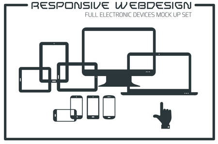 Flat responsive design kitのイラスト素材