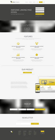 One Page Website Designのイラスト素材