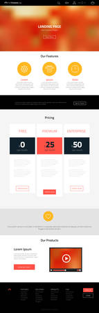 One Page Website Designのイラスト素材