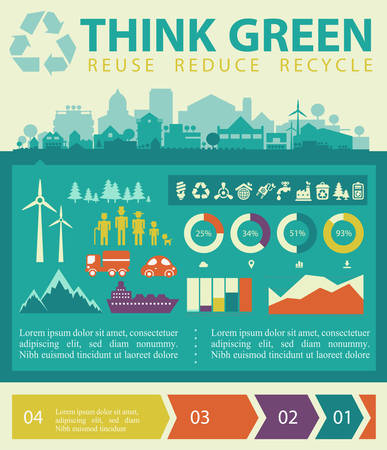 Small town and village infographics. Vector collectionのイラスト素材