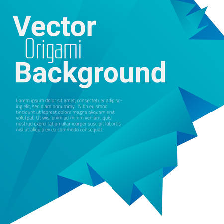 Origami polygonal abstract background with place for textのイラスト素材
