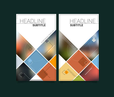 Abstract trendy vector blurred polygonal textured background brochure templatesのイラスト素材
