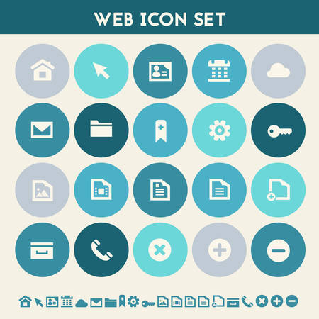 Modern flat design multicolored web icons collectionのイラスト素材