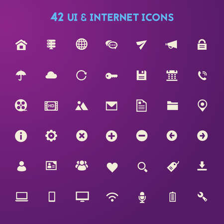 Big UI And Internet icon setの写真素材