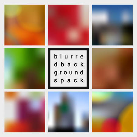 Abstract vector blurred design backgrounds packのイラスト素材