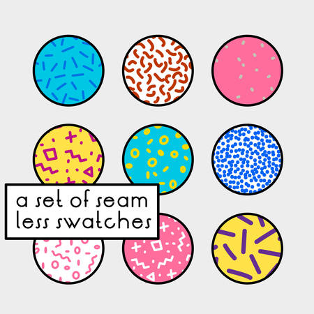 Abstract geometric design seamless patterns packのイラスト素材
