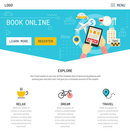 One Page Website Designのイラスト素材