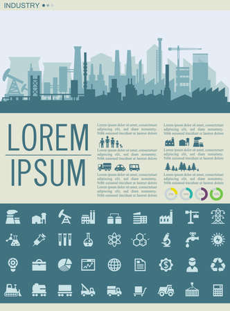 City Skyline Construction Illustrationの写真素材