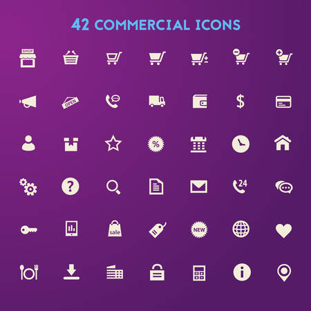 Big commercial icon setのイラスト素材