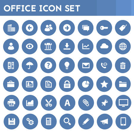 Trendy flat design big UI, UX and Office icons setのイラスト素材