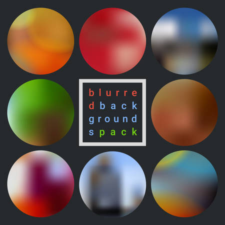 Abstract trendy vector blurred textured backgrounds packのイラスト素材