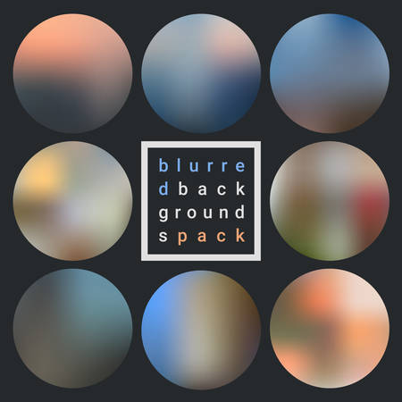 Abstract trendy vector blurred textured backgrounds packのイラスト素材