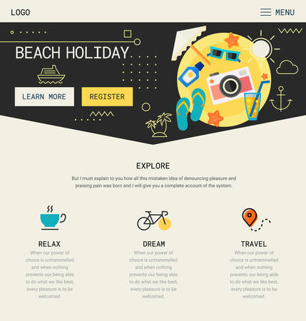 One Page Website Designのイラスト素材