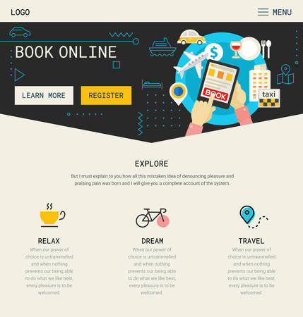 One Page Website Designのイラスト素材