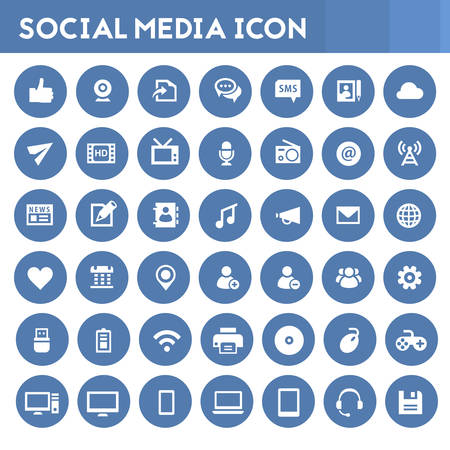 Big Social Media icon setのイラスト素材