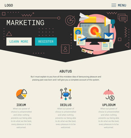 One Page Website Designのイラスト素材