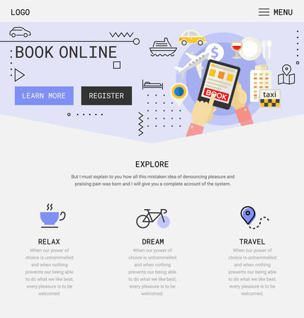 Flat design responsive Startup and Freelance UI mobile app splash screens template with trendy illustrations and 3d smartphone mockupsのイラスト素材