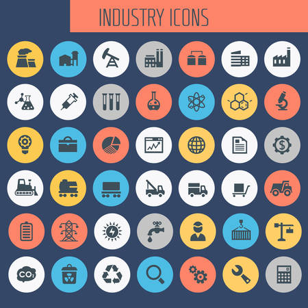 Big Industry icon set, trendy line icons collectionのイラスト素材