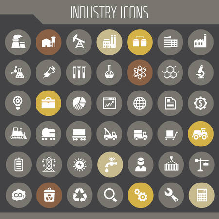 Big Industry icon set, trendy line icons collectionのイラスト素材