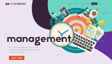 One Page Website Kit for trendy technologies. Vector Illustrationのイラスト素材