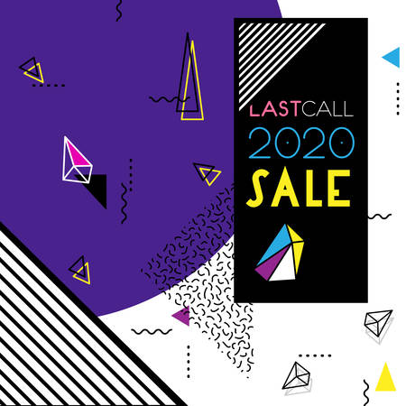 Abstract trendy vector geometric sale design backgroundのイラスト素材