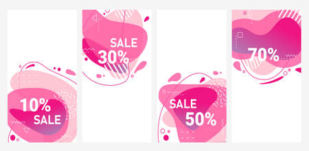 Abstract trendy vector flow sale design backgroundのイラスト素材