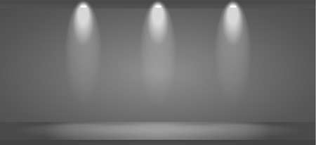 Exhibition 3d exhibition scene template with transparent lights and shadowsのイラスト素材