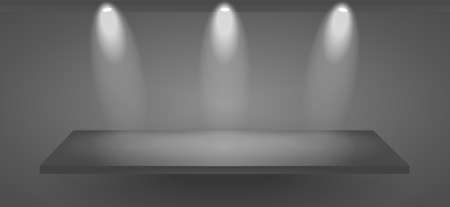 Exhibition 3d exhibition scene template with transparent lights and shadowsのイラスト素材