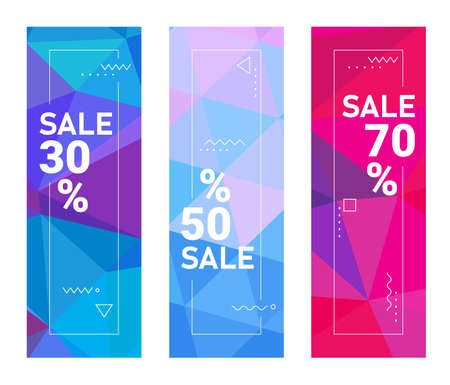 Abstract trendy vector polygonal sale design backgroundのイラスト素材