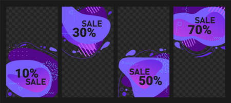 Abstract trendy vector flow sale design backgroundのイラスト素材
