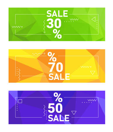 Abstract trendy vector polygonal sale design backgroundのイラスト素材