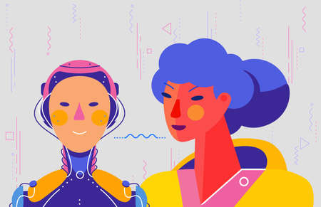 One Page Website Kit for trendy technologies. Vector Illustrationのイラスト素材
