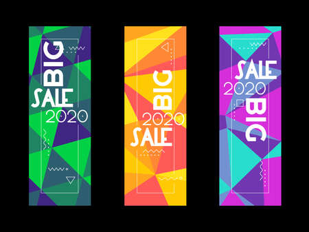 Abstract trendy vector polygonal sale design backgroundのイラスト素材