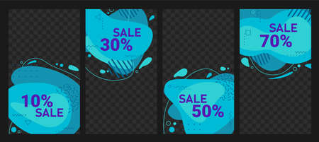 Abstract trendy vector flow sale design backgroundのイラスト素材