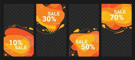 Abstract trendy vector flow sale design backgroundのイラスト素材