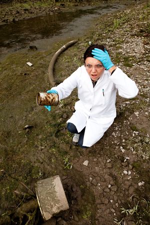 environmental pollution - researchの写真素材