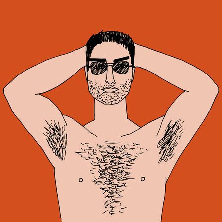 Hairy manのイラスト素材