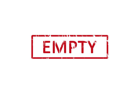 An office stamp with the letters empty