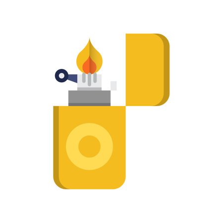 Icon of lighter, Simple Solid Pictogram Icon, suitable for a wide range of digital creative projects! Happy creating!のイラスト素材