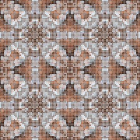 Seamless tileable pixel texture pattern in brown and grey colorsのイラスト素材