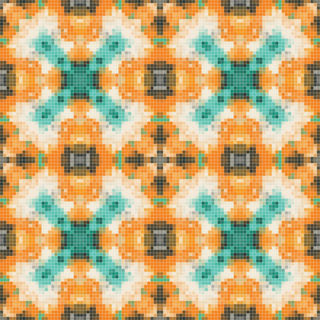 Seamless background pattern. Imitation of a pixel mosaic.のイラスト素材